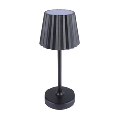 Luminária de Mesa LED 3 Tons Touch Radiance 26cm Preta Plástico Lyor USB e Pilha para Quarto Escritório Leitura Decor