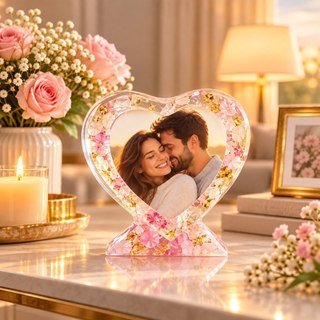 Moldura Coração Resina Silicone Artesanato Diy Branco Decoração Molde Artesanato Porta Retrato