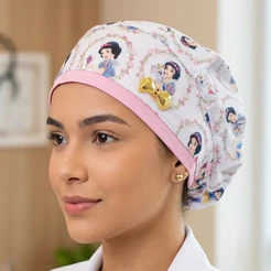 Touca Cirúrgica Gorro Feminino de Enfermagem Hospitalar com Elástico Super Macio