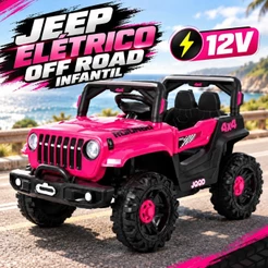 Carro Elétrico Quadriciclo Infantil Até 30kg Modelo Mini Jipe e Modelo Off-Road 12V com Controle Zippy Toys