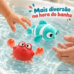 Brinquedo de Banho Tartaruguinha A Corda Que Nada Sozinha Água Banheira E Piscina Bebê Nadadores