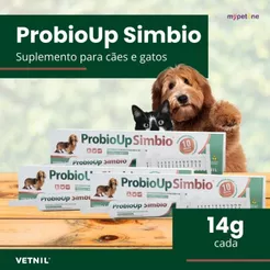 ProbioUp Simbio Vetnil 14g Suplemento Probiótico Intestinal Cães Gatos 1,2,3 ou 4 Unidades