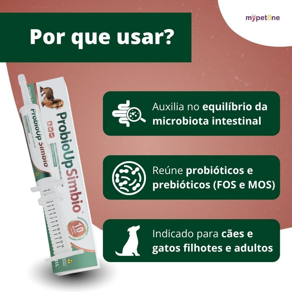 ProbioUp Simbio Vetnil 14g Suplemento Probiótico Intestinal Cães Gatos 1,2,3 ou 4 Unidades — imagem 2 de 2