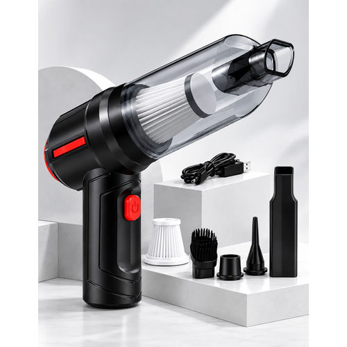 Mini Aspirador De Pó 3 em 1 a Vacuo Usb Portátil Recarregavel 3 Em 1 Preto 127/220v