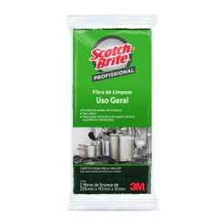 Fibra 3M Scotch Brite Verde Escuro 2 Unidades Alta Durabilidade Utensílios Restaurante