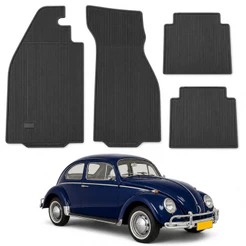 Tapete Borracha 4 peças Fusca Todos