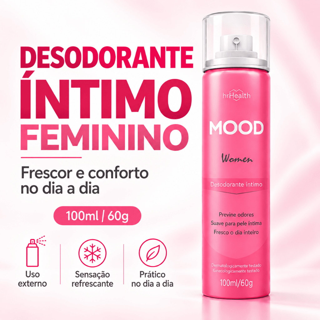 Desodorante Íntimo Feminino Mood Care My Health 100ml Frescor Suave Proteção Diária Prevenção Odores