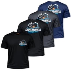 Kit 3 Camisas Masculinas Uniforme Profissional SERRALHEIRO Serralheria Soldador Metalúrgico Solda Dry Fit