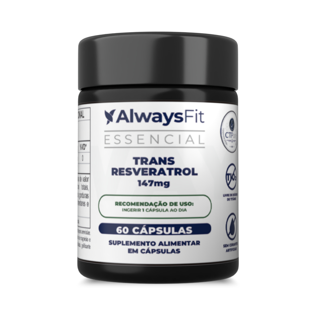 Trans-Resveratrol 147 mg AlwaysFit | Suplemento Alimentar com Resveratrol | 60 Cápsulas