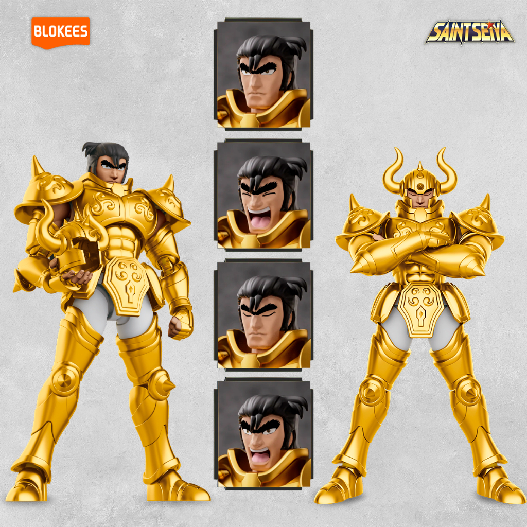 Boneco Articulado Blokees Saint Seiya Champion Class Taurus Aldebaran Colecionável Model Kit — imagem 2 de 2