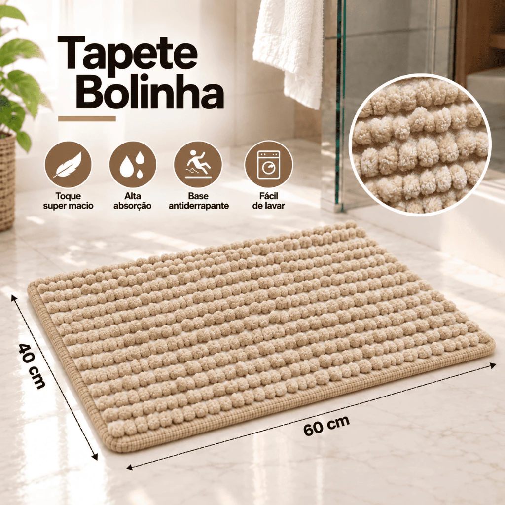 Tapetes Bolinha Banheiro Suave Antiderrapante Seca Rápido Várias Cores Macio Tapete Macarrão — imagem 1
