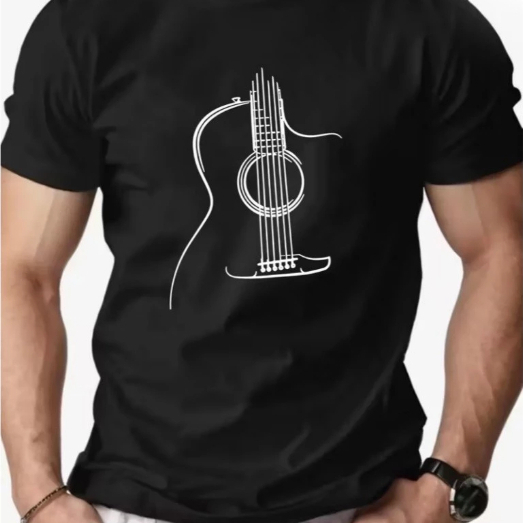 CAMISETA MASCULINA 100% ALGODÃO VIOLAO BASICA CASUAL PREMIUM  DRY FIT FIM DE ANO AMIGO SECRETO