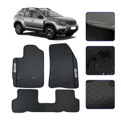 Jogo de Tapete Emborrachado Para Duster 2016 2017 2018 2019 Kit Automotivo Premium