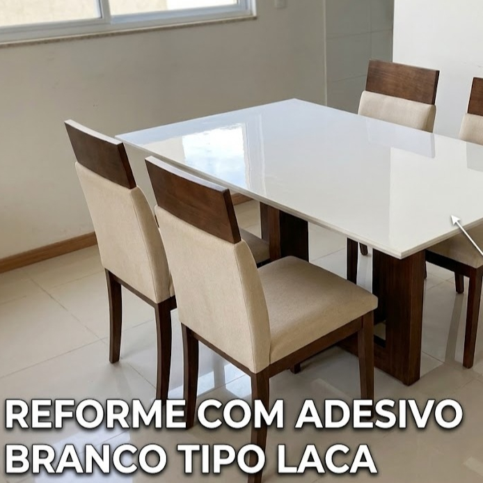 Adesivo de Mesa Branco Profissional Mesa de Jantar Decoração de Vidros em Geral laca Laquear