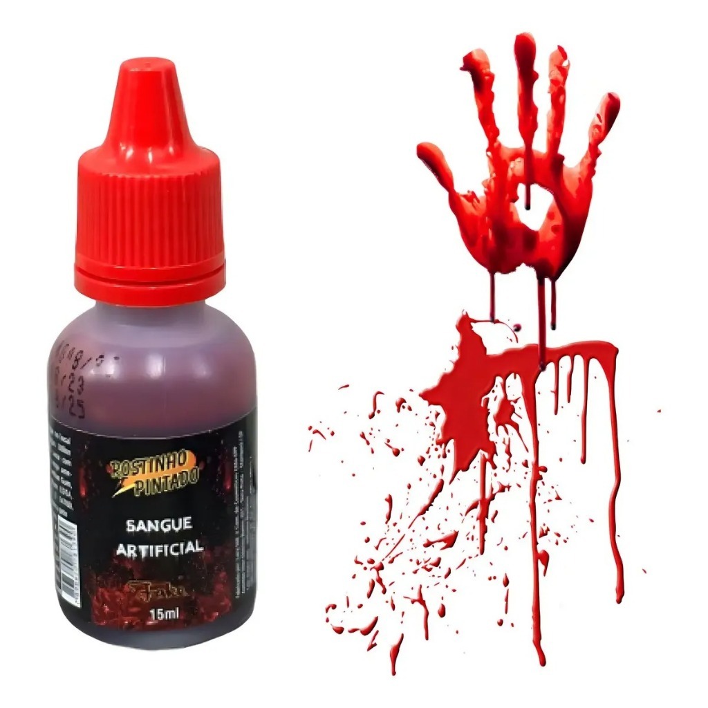 Sangue Falso Fake Artificial 15m Para Maquiagem Artística Halloween Efeitos Especial de Terror