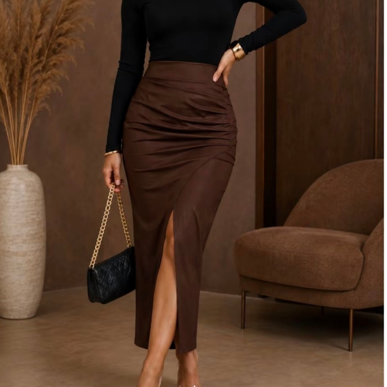 Saia Midi Traspasada Elegante