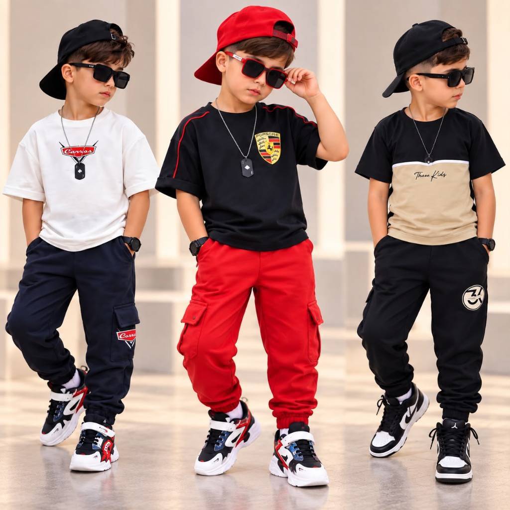 Conjunto Infantil Menino Estiloso Calça E Camisa Kit Duas Peças Look Arrumadinho Para Garotos