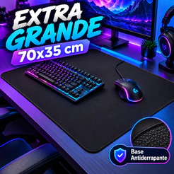 Mouse Pad Gamer Extra Grande 70x35cm Base Antiderrapante Costura Reforçada Envio Rápido