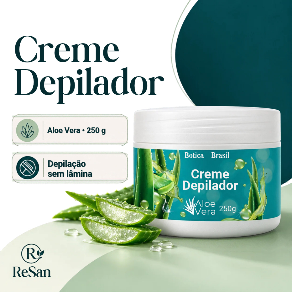 Creme Depilatório Corpo Pernas Axilas Virilhas - com Aloe Vera Botica Brasil - 250g