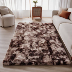 Tapete Para Sala Felpudo Peludo 2,00x1,40m Antiderrapante Grande Luxo Quarto Decorativo Moderno