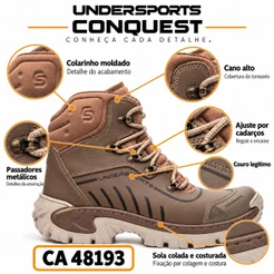 BOTA COTURNO ADVENTURE TRILHA MOTO TRABALHO CERTIFICADO CA GEL SEGURANÇA PROTEÇAO LAZER