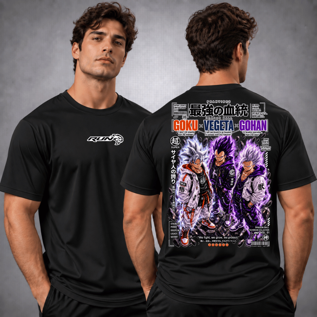 Camiseta Dry Fit Goku Premium Masculina Secagem Rápida Academia Treino Anime
