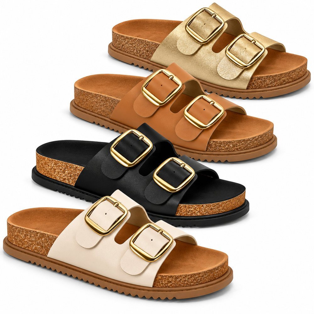 Sandalia Beira Rio FlatForm Feminina Confortavel Birken Conforto Ajustavel Lancamento Confortável Flat Form 8523.108
