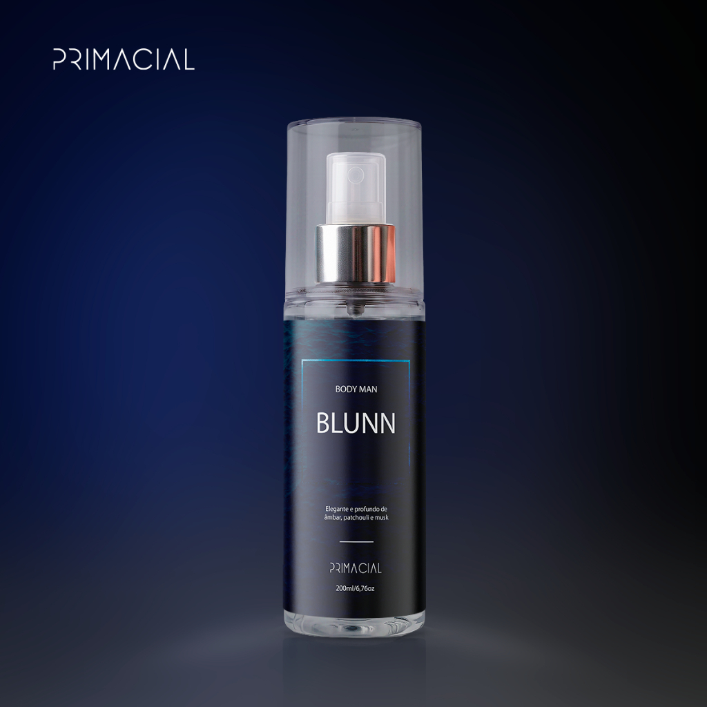 BODY SPLASH MASCULINO BLUNN 200ML - PRIMACIAL PERFUME CÍTRICO AMADEIRADO