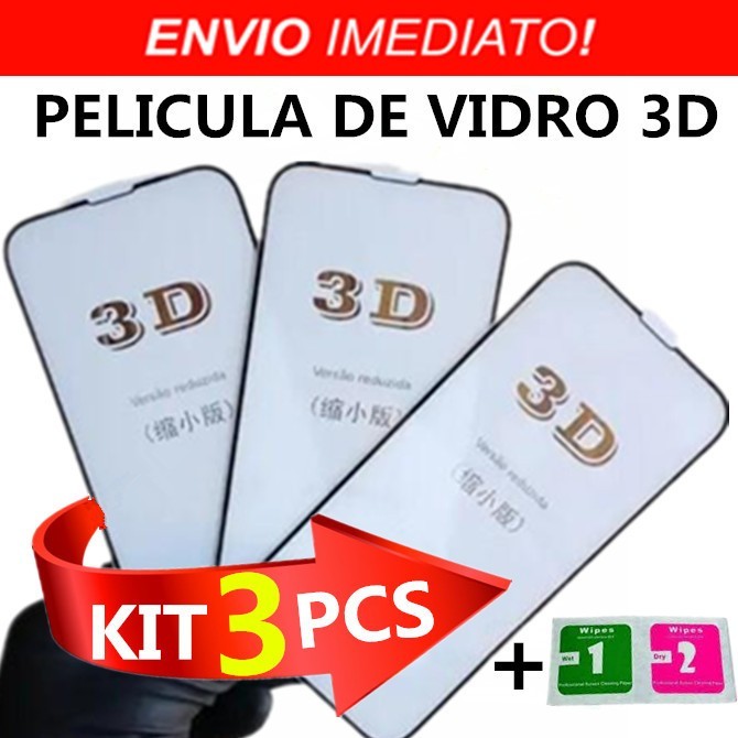 Kit 3PCS Película De Vidro Temperado 3D Para Motorola G04 G05 G35 G06 G56 G17 G57 G8 G8plusb G8play G8power G8power Lite