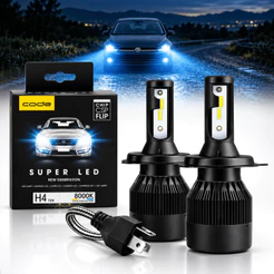 Kit Ultra Lâmpada Led Automotiva Super Branca Azulado Code 8000k H1 H3 H4 H7 H8 H11 H16 H27 HB3 HB4
