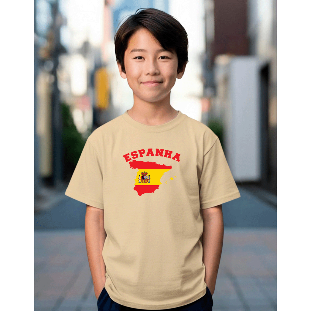 Camiseta Infantil Futebol Espanha