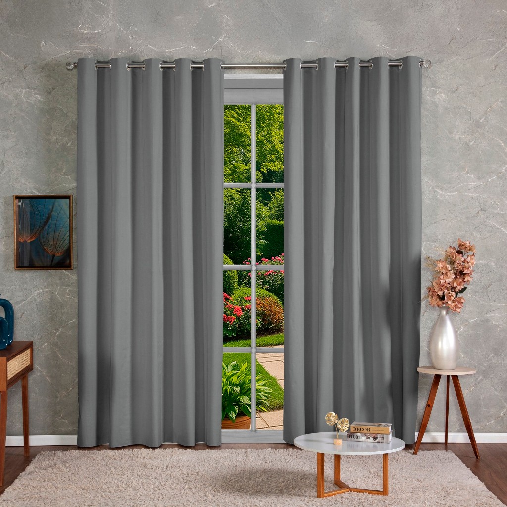 Cortina Blackout 100% Em Tecido + PVC 6,00m x 2,70m Corta Luz Total Sala Quarto Blacaute