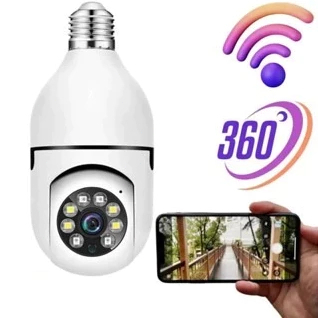 Câmera segurança wi-fi ip sem fio V360 encaixe lampada aplicativo ptz full HD em Oferta na Shopee