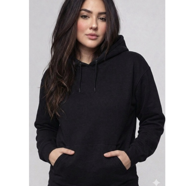 Moletom Feminino Blusa de Frio Canguru Com Capuz Liso Basico Com Cordão Bolso Blusao Inverno Premium em Oferta na Shopee