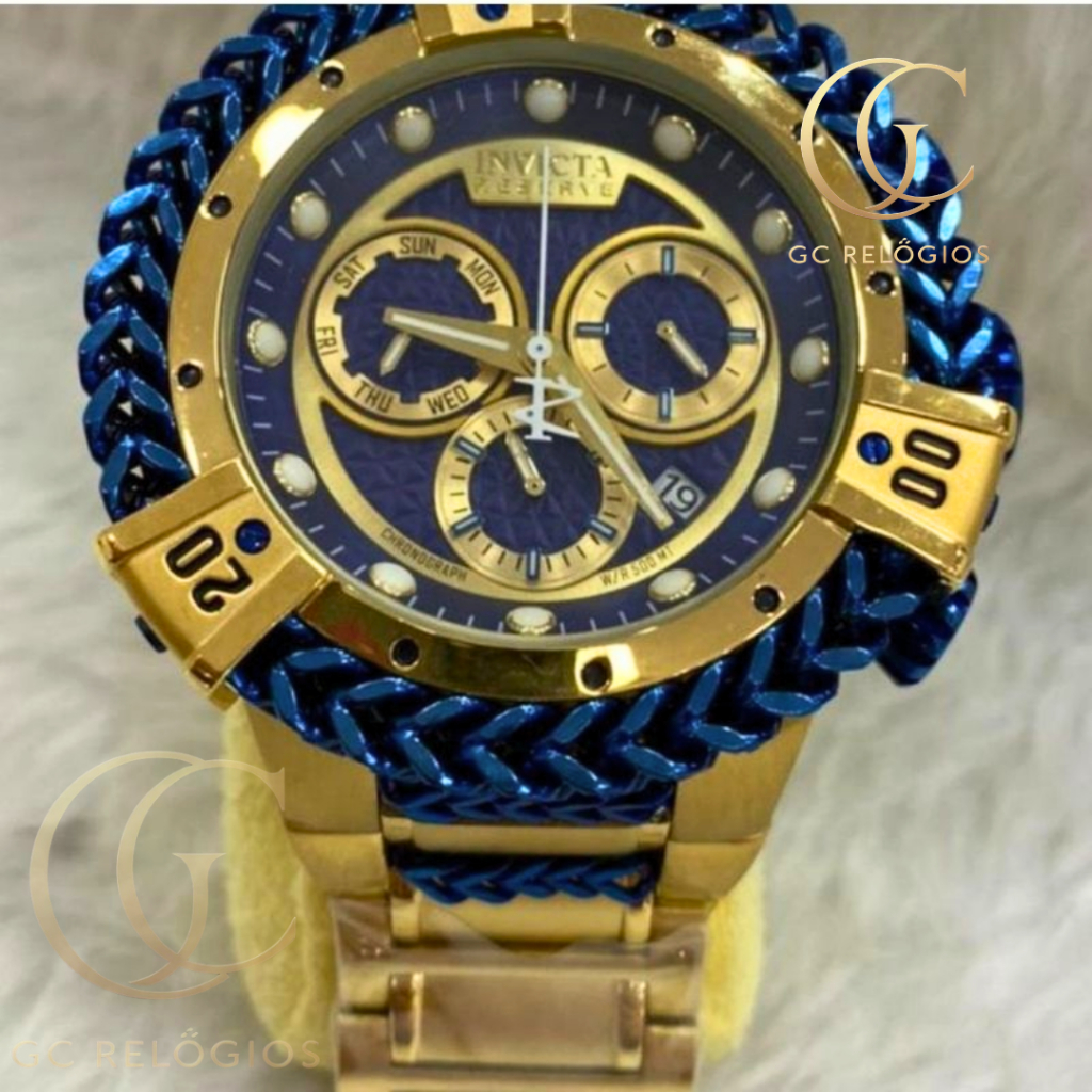 Relógio Invicta Bolt Hercules 30544 Swiss 52mm | Gold 18k + NF