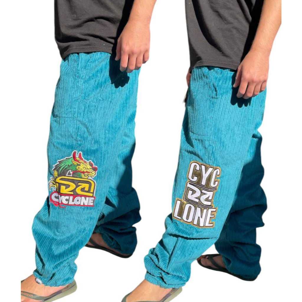 Calça Da Cyclone New Veludo Black Estampada