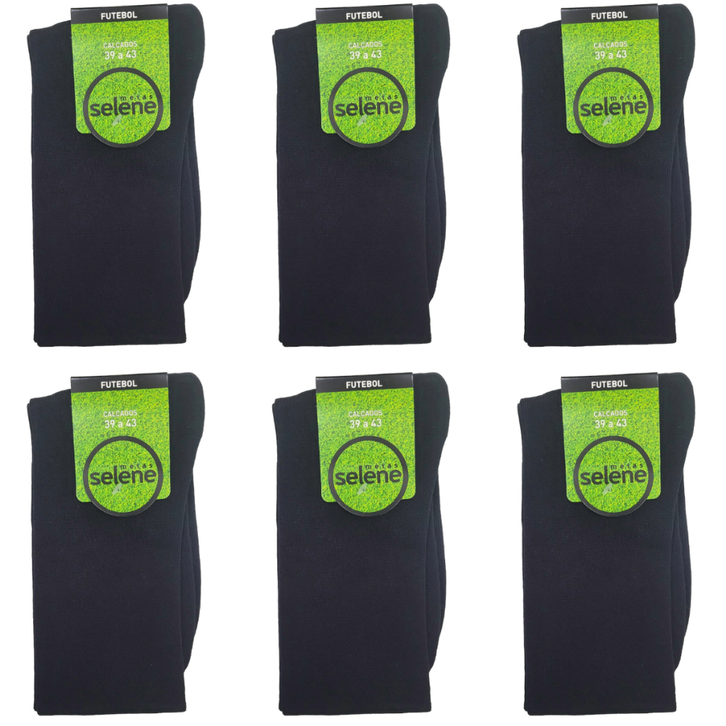 Kit 6 Pares De Meião De Futebol Futsal Campo Time Selene