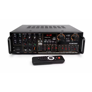 Amplificador 1200w Potente  220V  Bluetooth controle remoto USB FM  karaoke pega 4 microfones em Oferta na Shopee