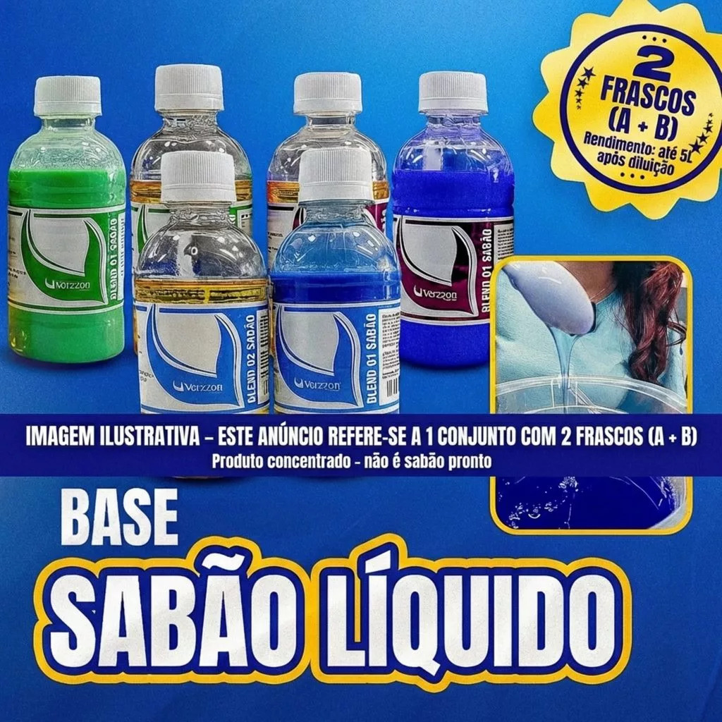 Base Kit Sabão para roupas Verzzon faz 5L em Oferta na Shopee