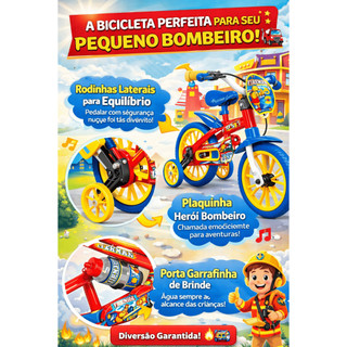 Bicicleta Infantil Nathor Aro 12 Menino com Rodinha e Para-Lama  4.9