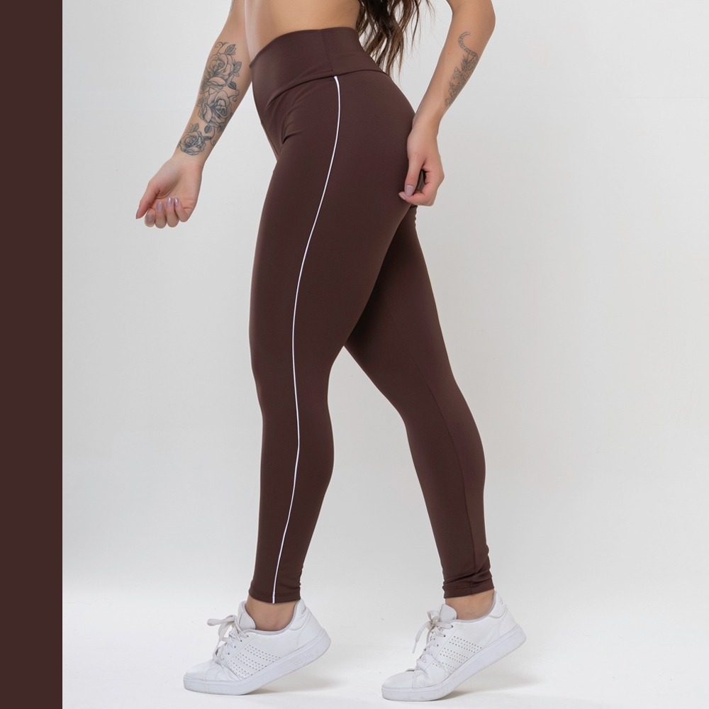Calça Legging Compressão Fitness Feminina Cós Alto – Zero Transparência Modeladora Academia Corrida