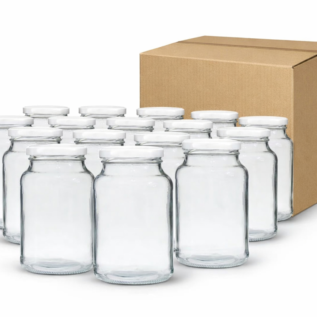Kit 15 Potes Conserva 600ml Vidro c/ Tampa Metal Picles Geleia Mel em Oferta na Shopee