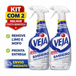 Kit 2 Veja X-14 Banheiro Tira Limo e Mofo 2 em 1 Com Gatilho - ENVIO IMEDIATO em Oferta na Shopee