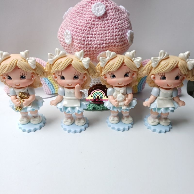 Kit Aplique de Biscuit Bonequinha Personalizada Grande Para Personalizado de Luxo ou Lembrancinha