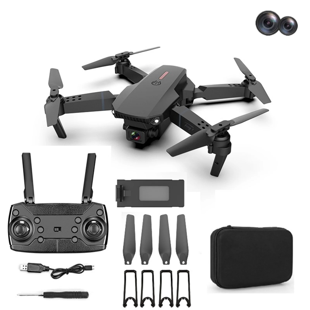 Drones Profissionals Câmeras E88 Fotografia Aérea 2 Baterias