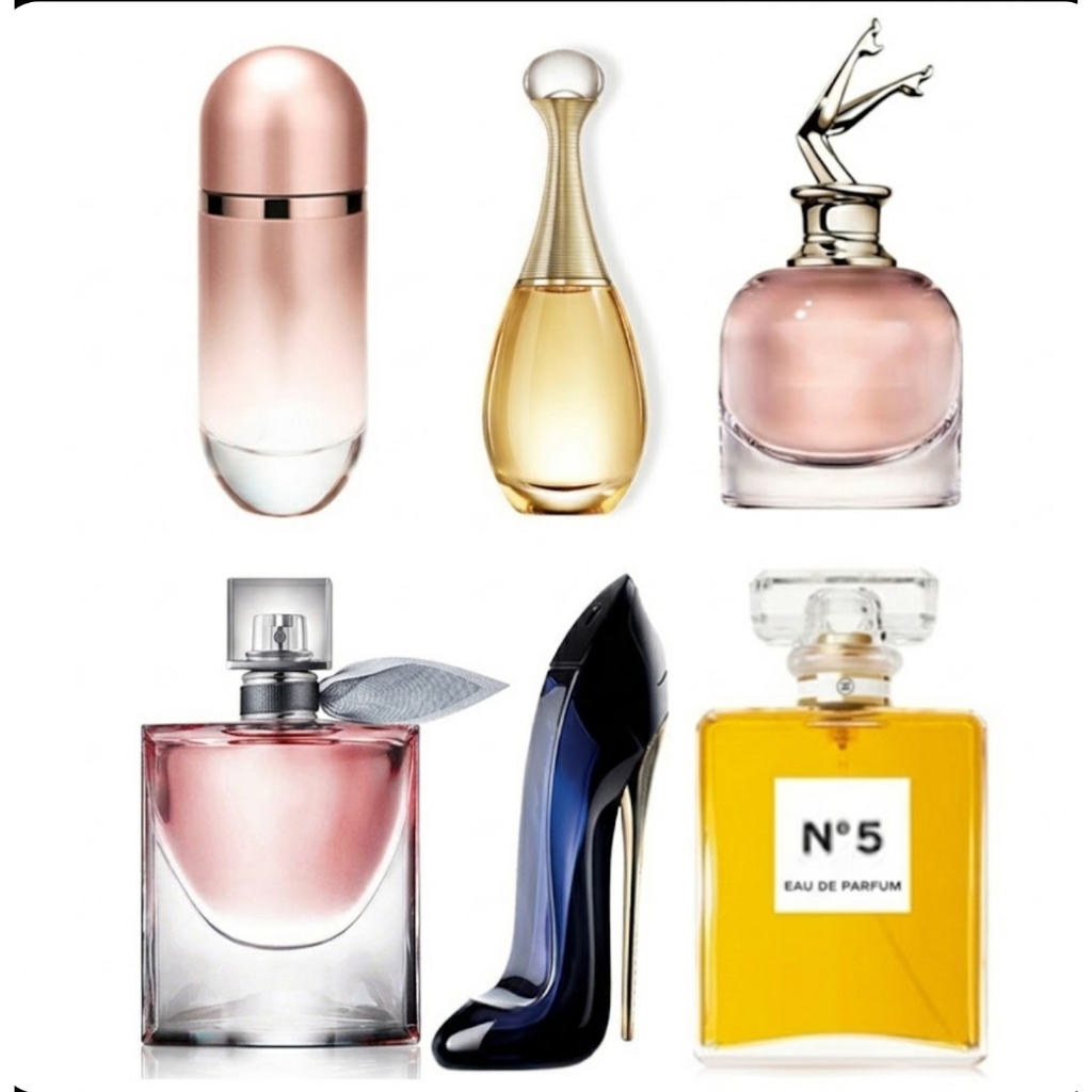 Kit 6 Perfumes Femininos (God, La Vi, N5, Scan, VP Ros, J'adr)