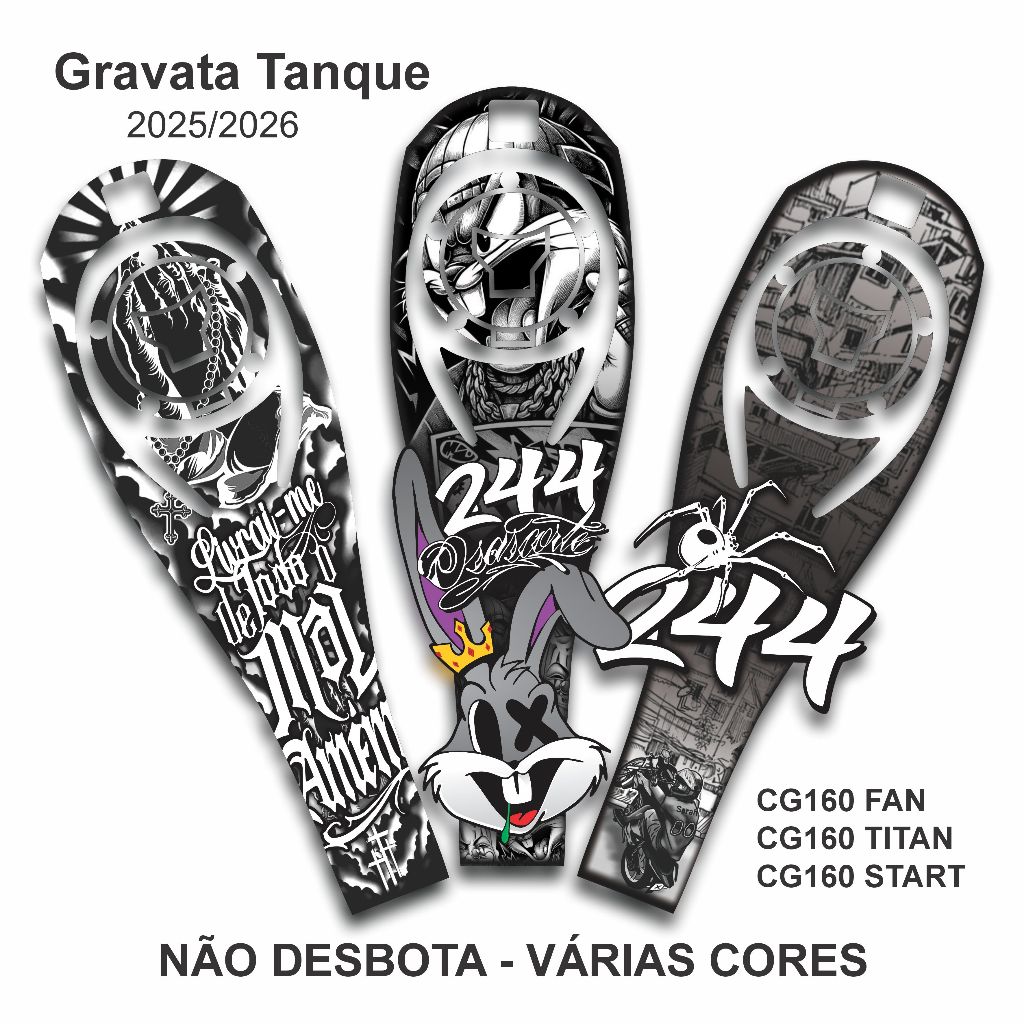 Adesivo Faixa (Gravata) Tanque CGs, Titan, Fan, Start 160 150 - 2025 em Oferta na Shopee