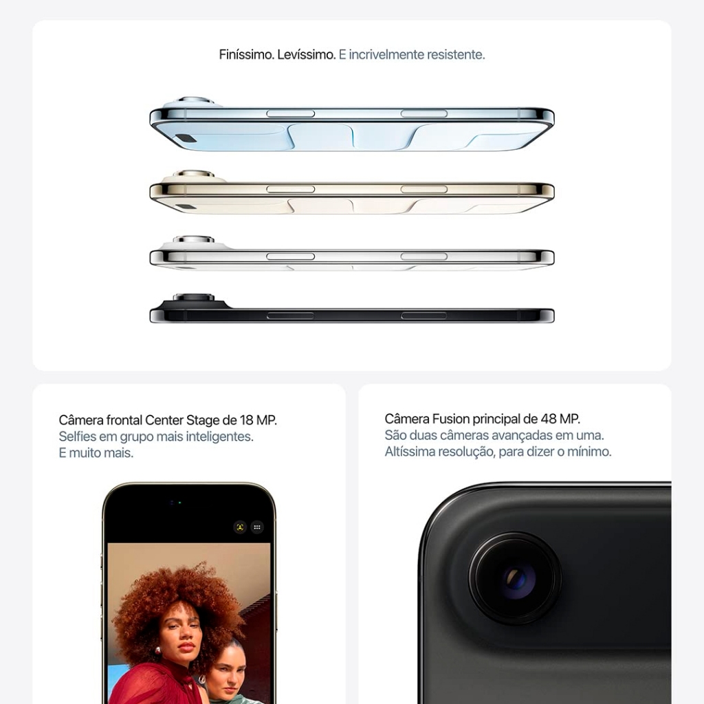 Celular Apple iPhone 17 Air 256GB 5G iOS Tela 6,6" polegadas 48MP Chip A19 Pro com Design Ultra-Fino — imagem 2 de 2