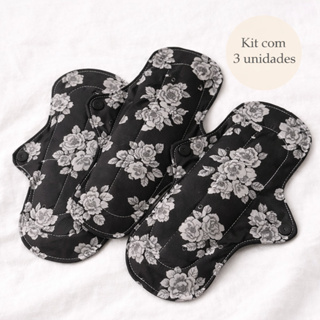 Kit 3 Absorventes Reutilizáveis 23cm – Ecológico, Confortável e Sustentável em Oferta na Shopee