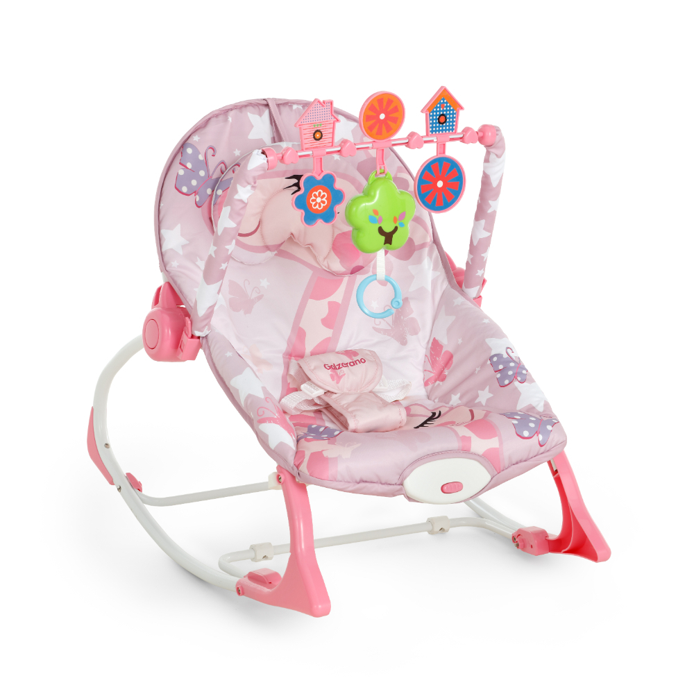 Cadeira de Descanso Musical Galzerano Nina até 18kg Rosa em Oferta na Shopee